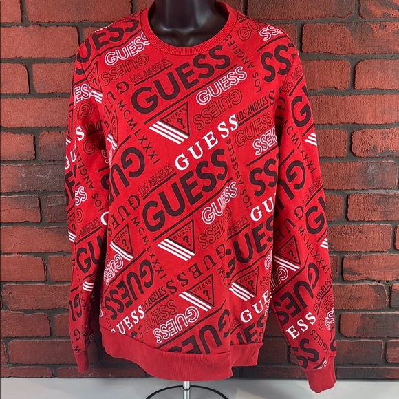 Guess Woman's‎ Large Sweatshirt AOP - Picture 1 of 7